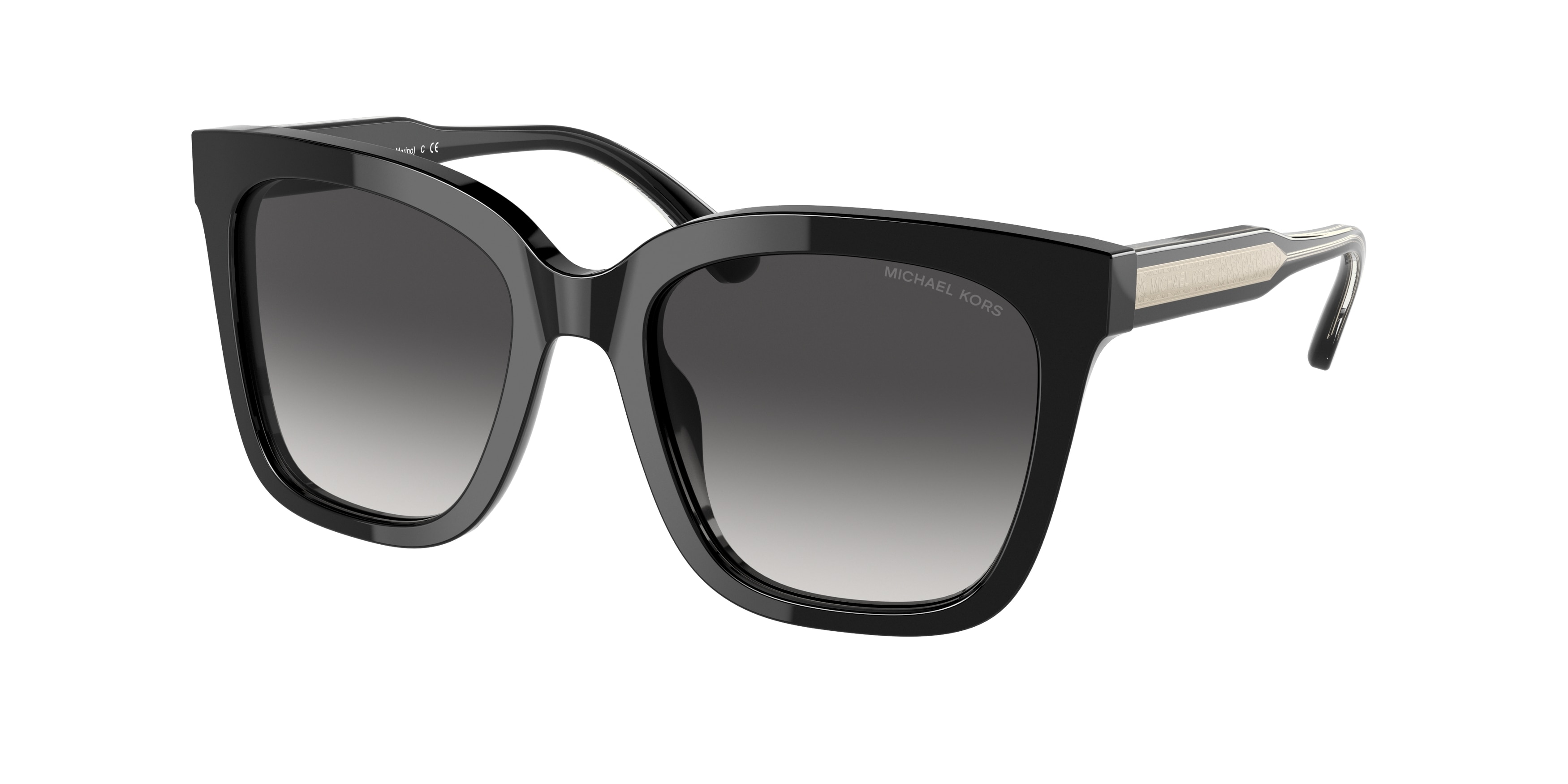 Michael Kors Damen MK2163 San Marino 30058G Sonnenbrillen Acetat Schwarz Grau Quadratisch Normal Schattiert-image